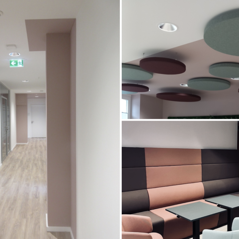 Moderne Büroumgebung mit Möbeln, Sitzbereichen und geschmackvollem Interieur.